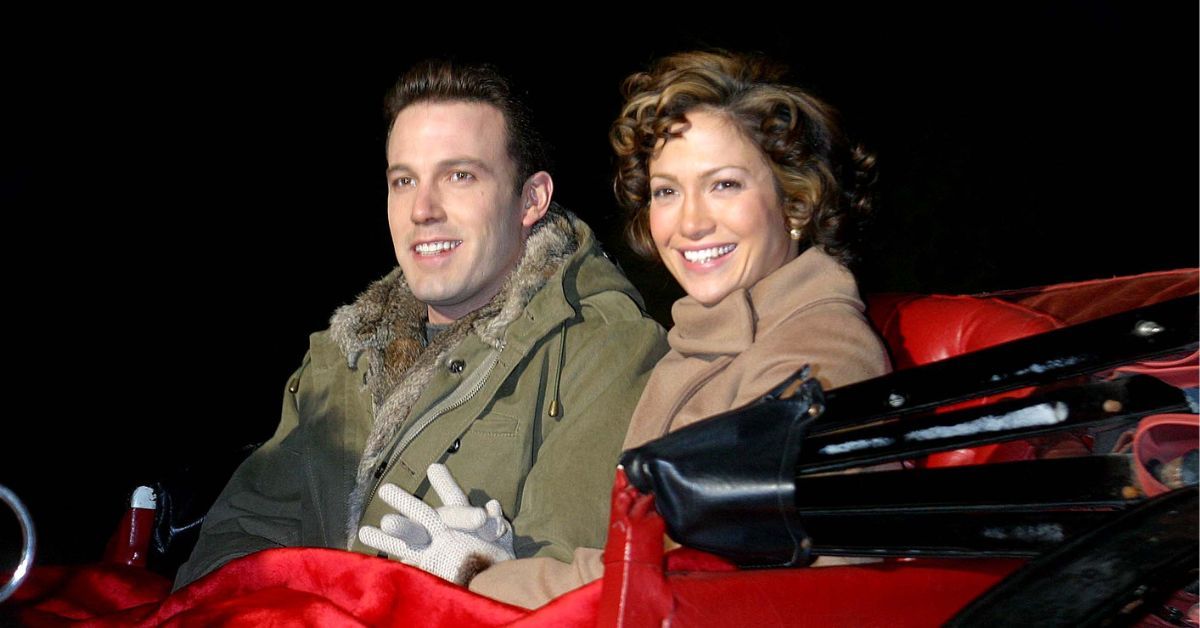 Ben Affleck and Jennifer Lopez on the set of Jersey Girl