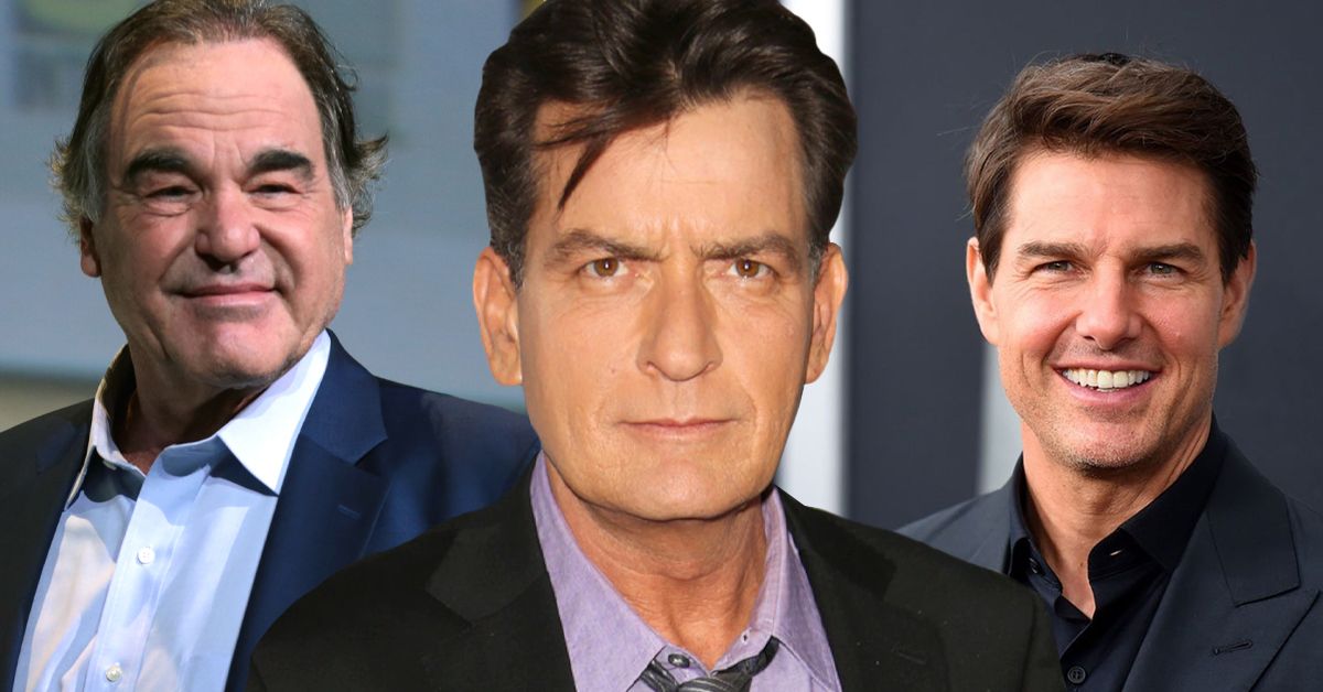 Oliver Stone, Charlie Sheen and Tom Cruise