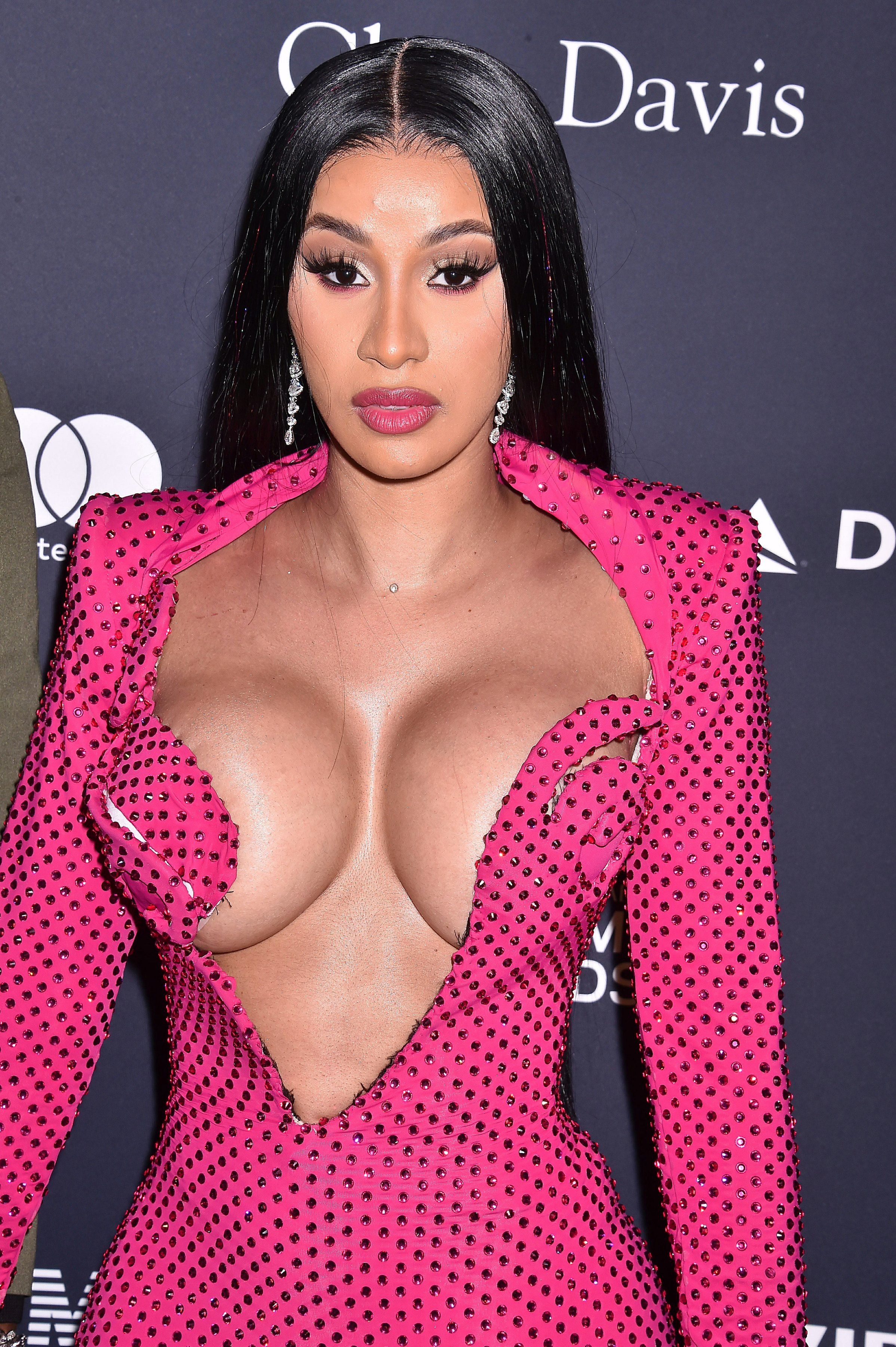 Cardi B at the Pre-Grammy Gala and Grammy Salute to Industry Icons Honoring Sean Diddy Combs in 2020.