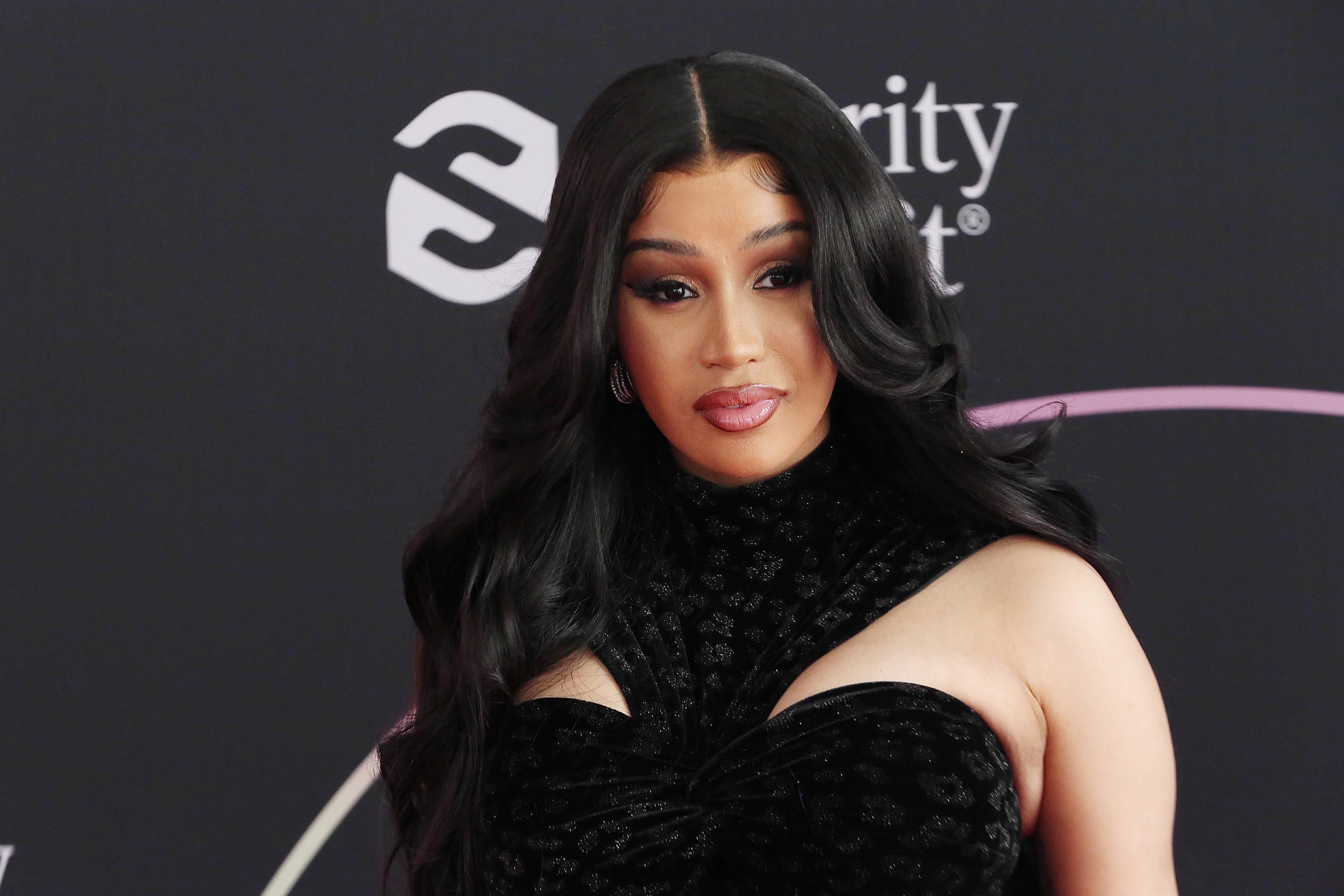 Cardi B at the 2021 American Music Awards Red Carpet Roll-Out. 