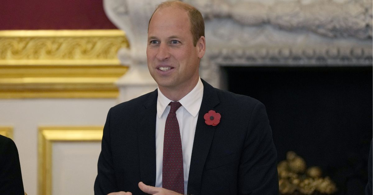 Prince William, Prince of Wales, speaks to the winners of the Tusk Conversation Awards during a symposium at St James's Palace in London