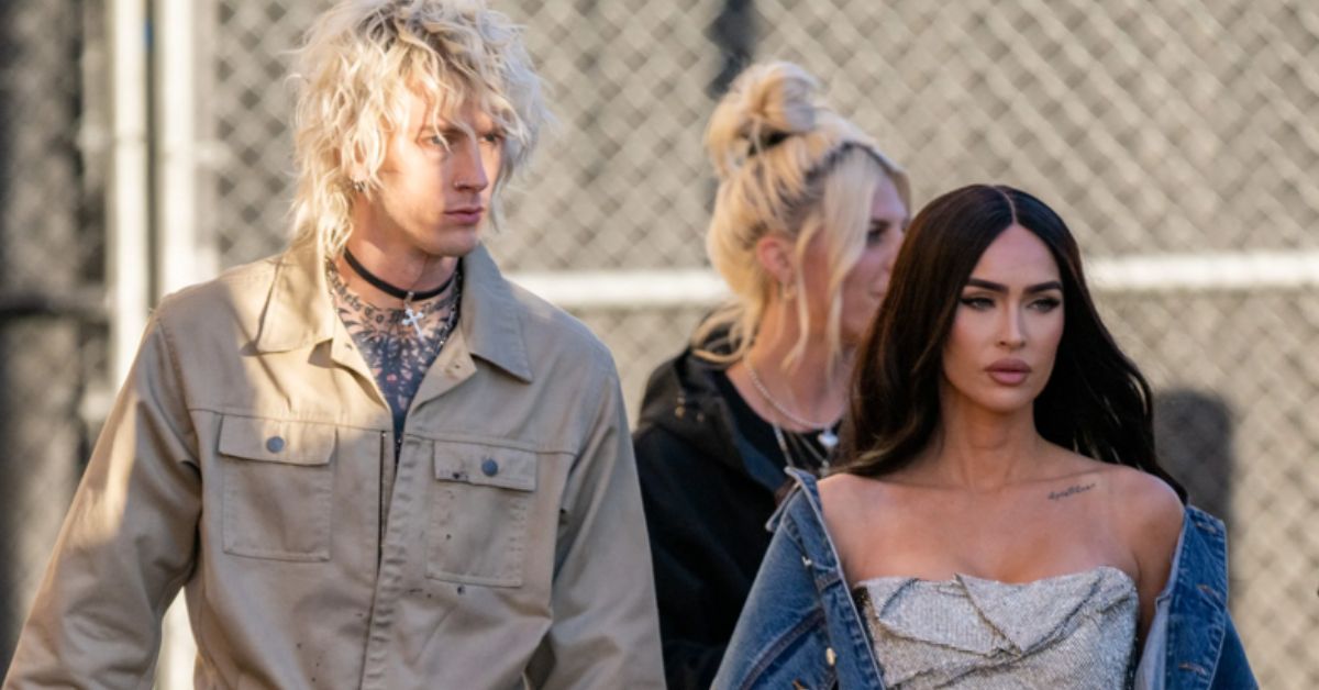 Machine Gun Kelly and Megan Fox outside 'Jimmy Kimmel Live!' Studios