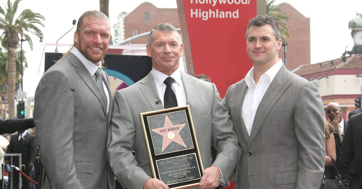 Vince McMahon, his son Shane McMahon, and his son-in-law Triple H