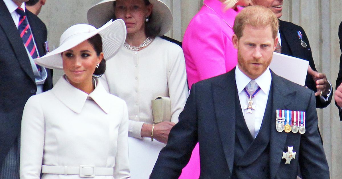 Meghan Markle Prince Harry attend Platinum Jubilee thanksgiving service at St Paul's Cathedral