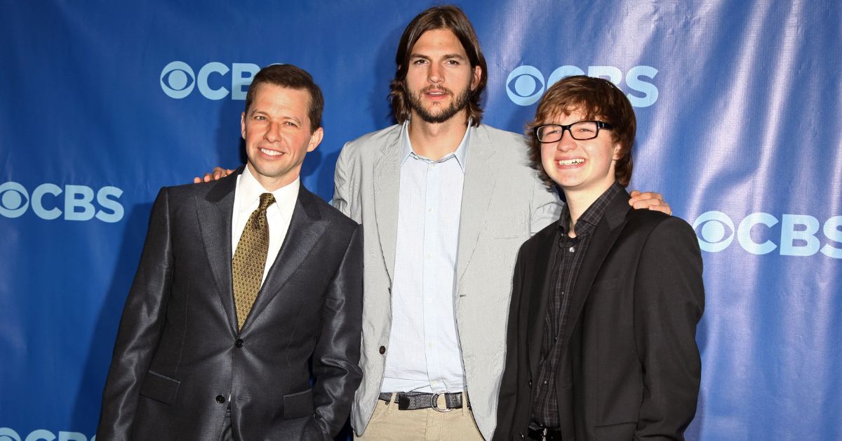 Ashton Kutcher, Jon Cryer, Angus T. Jones at the CBS upfronts 