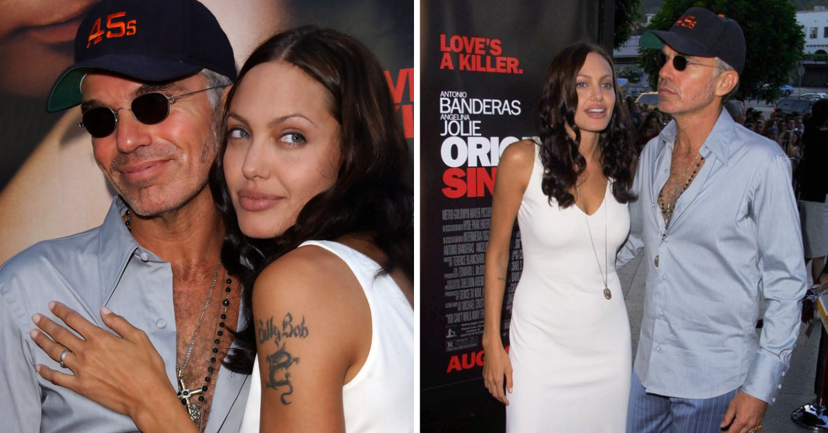 Angelina Jolie and Billy Bob Thornton wear blood vials as necklaces