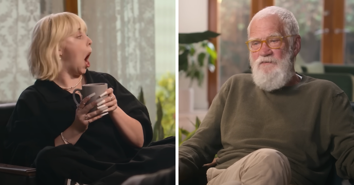David Letterman asked Billie Eilish if she wanted to stop her interview.  After she began twitching due to Tourettes Syndrome.
