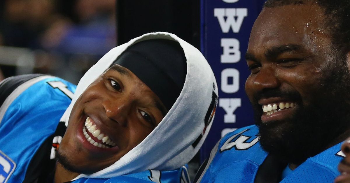 Cam Newton and Michael Oher