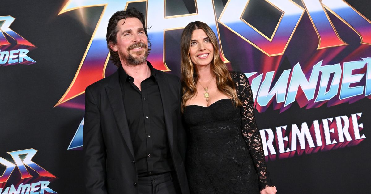 Christian Bale and Sibi Blazic on the red carpet