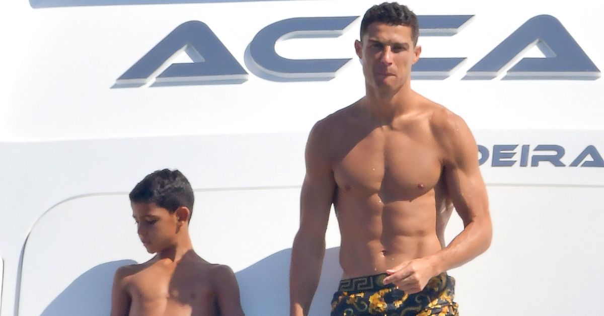 Cristiano Ronaldo relaxing on yacht