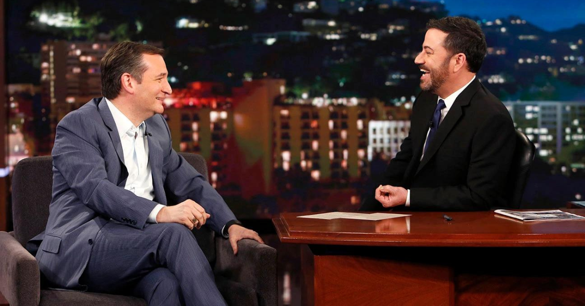 Ted Cruise thinks Jimmy  Kimmel deliberately cuts the ad to prevent guests from looking bad.