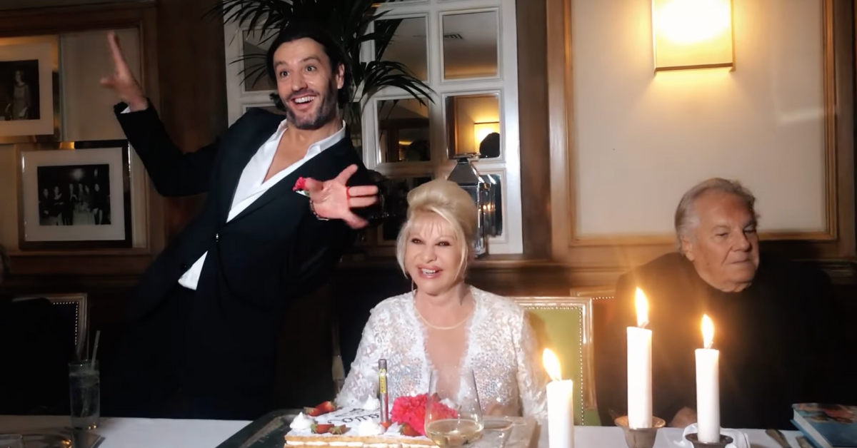 Ivana Trump and Rossano Rubicondi at a birthday dinner