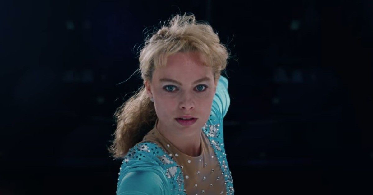 Margot Robbie in a still from I, Tonya 