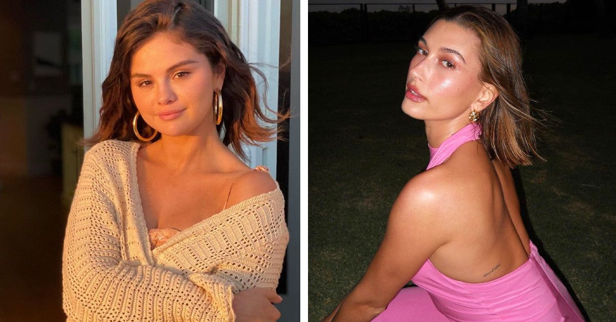 Selena Gomez and Hailey Bieber side by side picture
