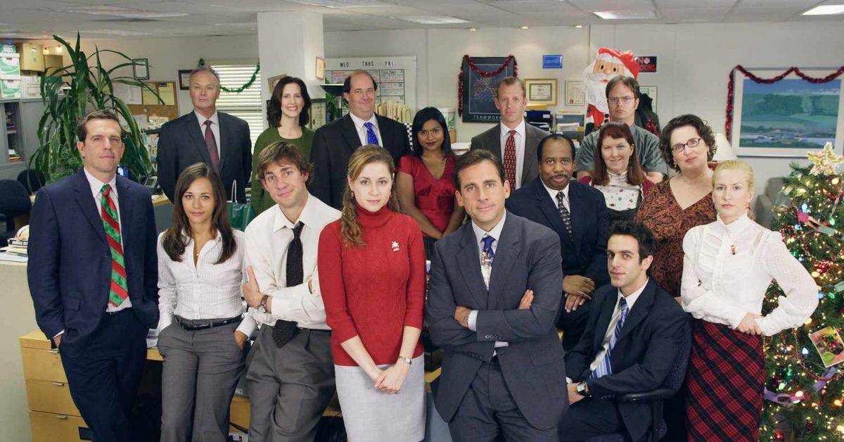 The Office cast in the Dunder Mifflin offices
