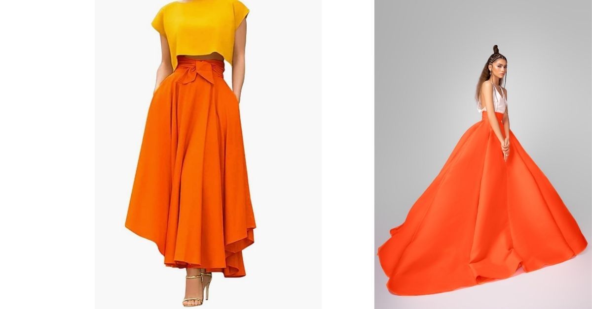 Zendaya orange skirt-1