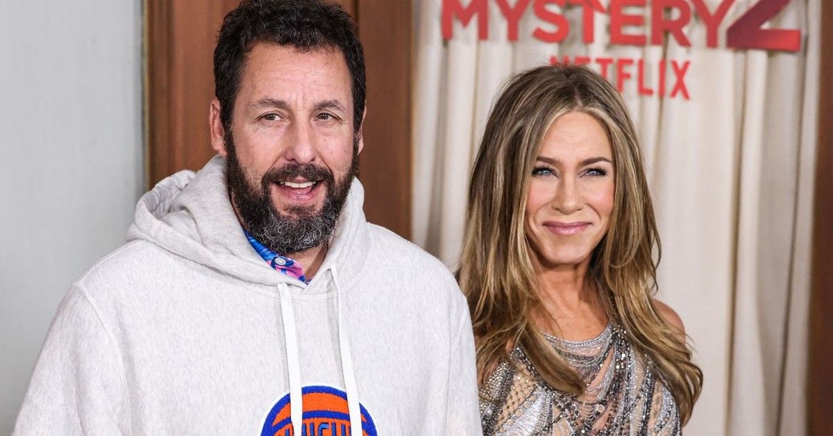 Co-stars Adam Sandler and Jennifer Aniston attend the Los Angles premiere of Murder Mystery 2
