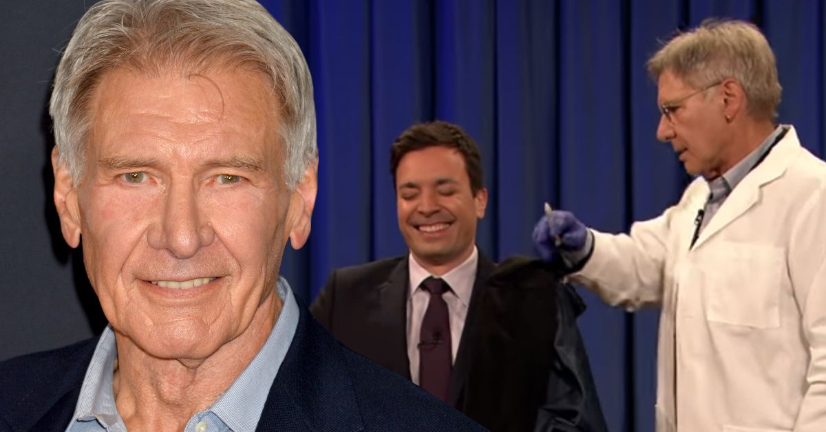 harrison ford pierced jimmy fallon s ear on television and the host was completely freaked out