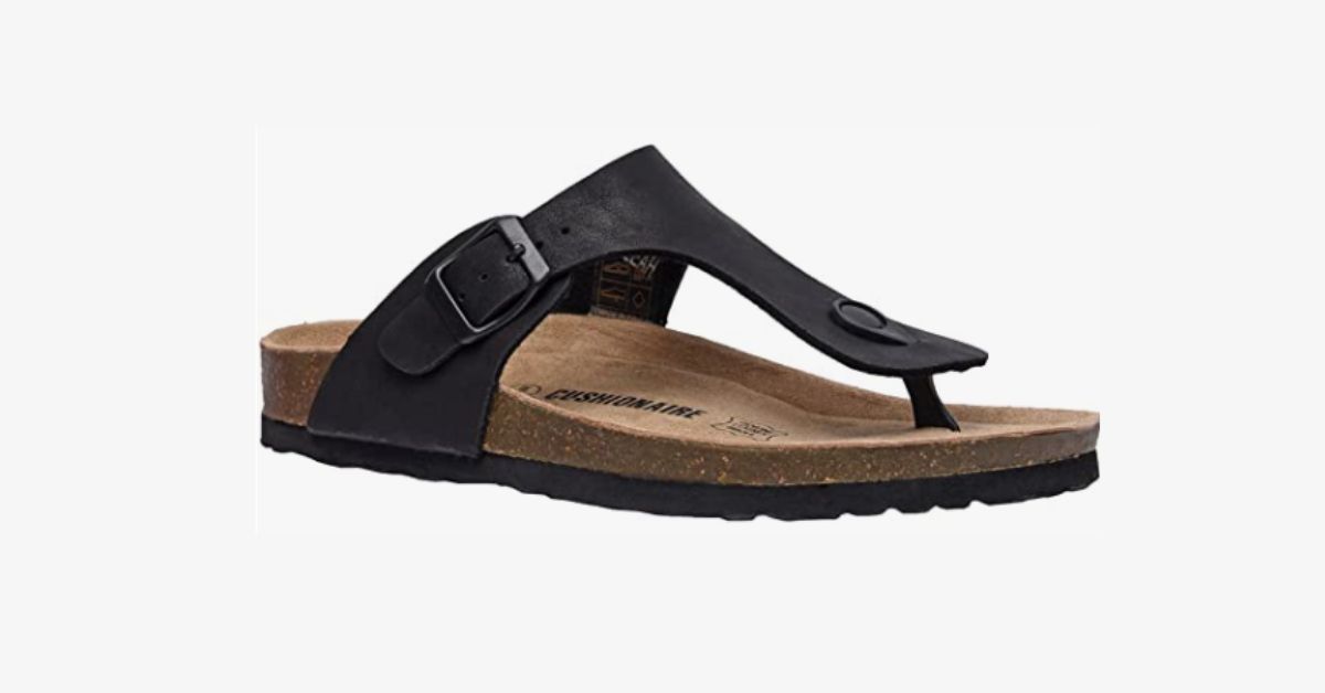 Luna Cork Footbed Thong Sandal Metallics