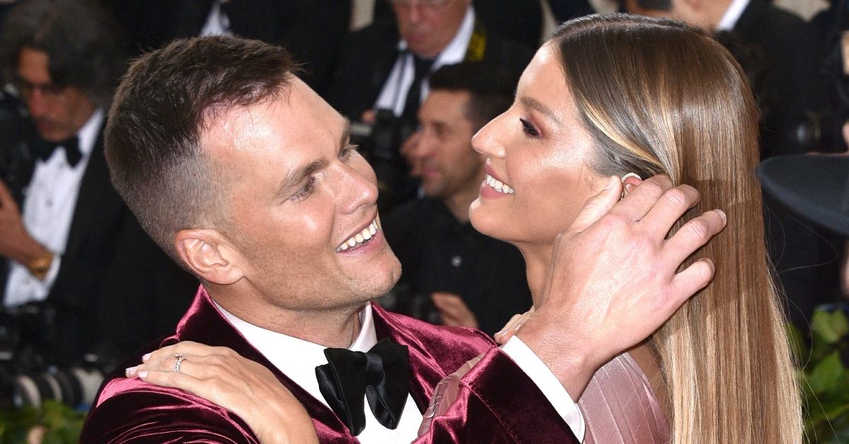 Tom Brady and Gisele Bundchen in a loving embrace