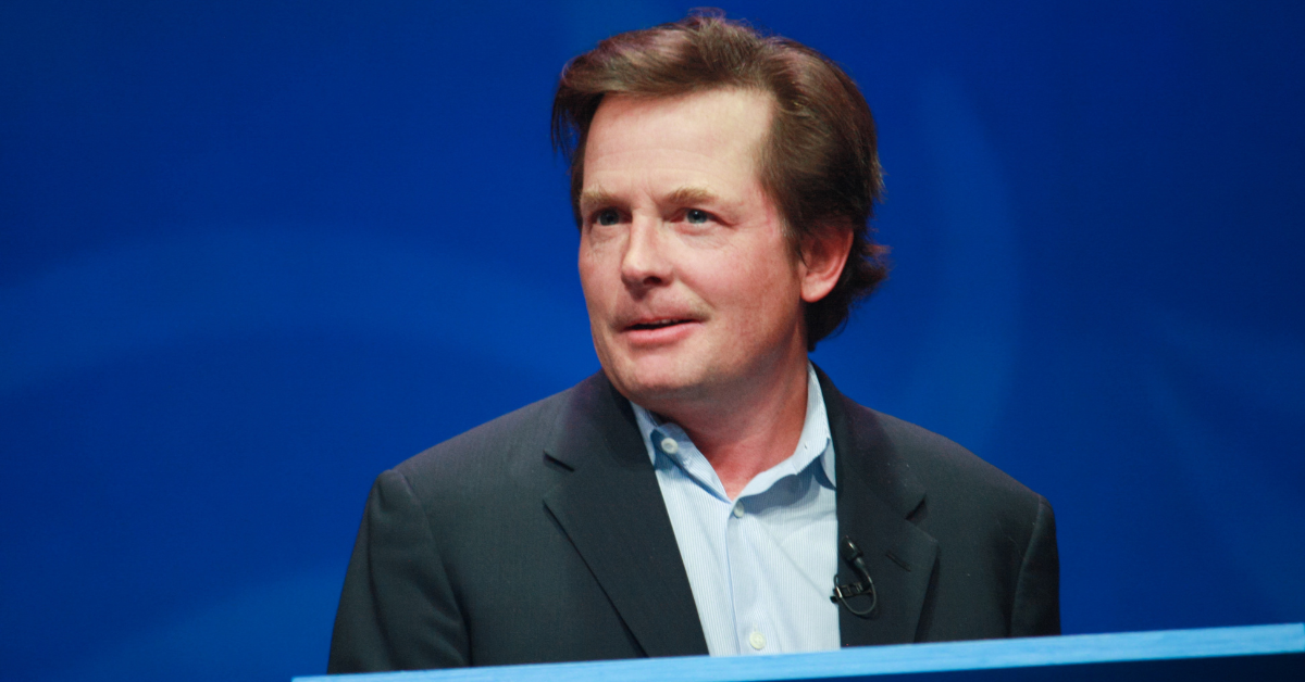 Michael J. Fox at a speech