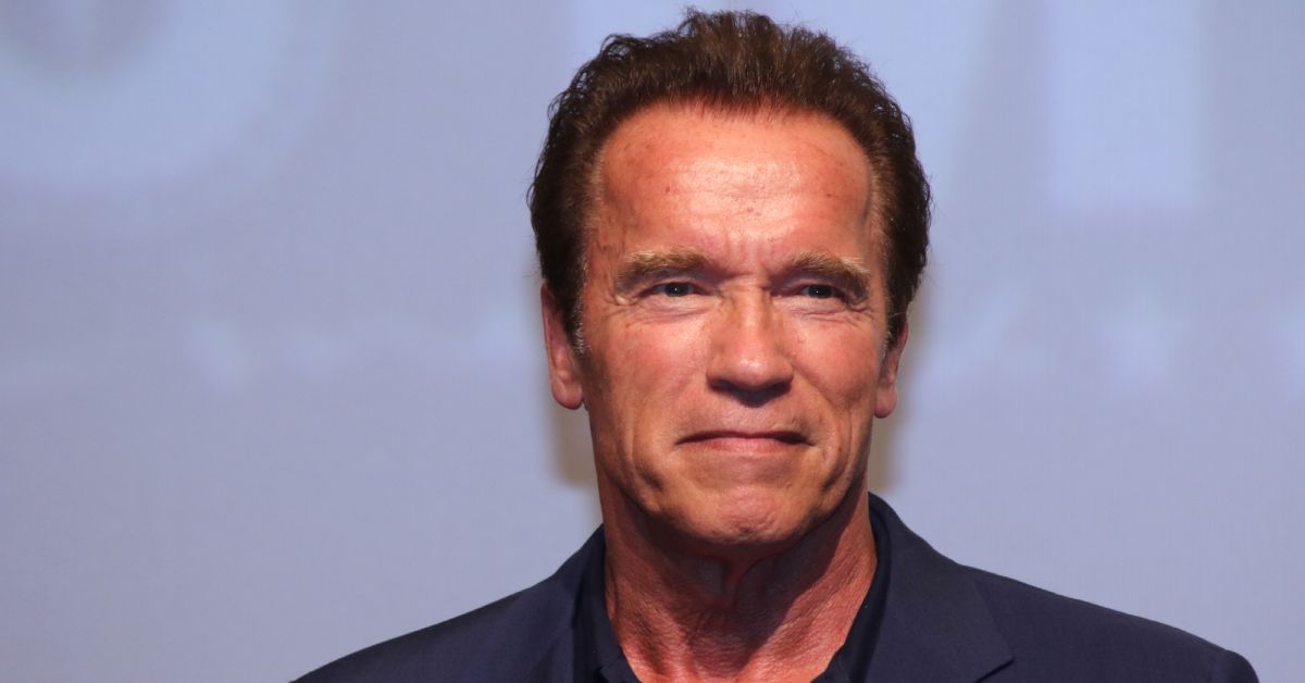 Arnold Schwarzenegger looking serious