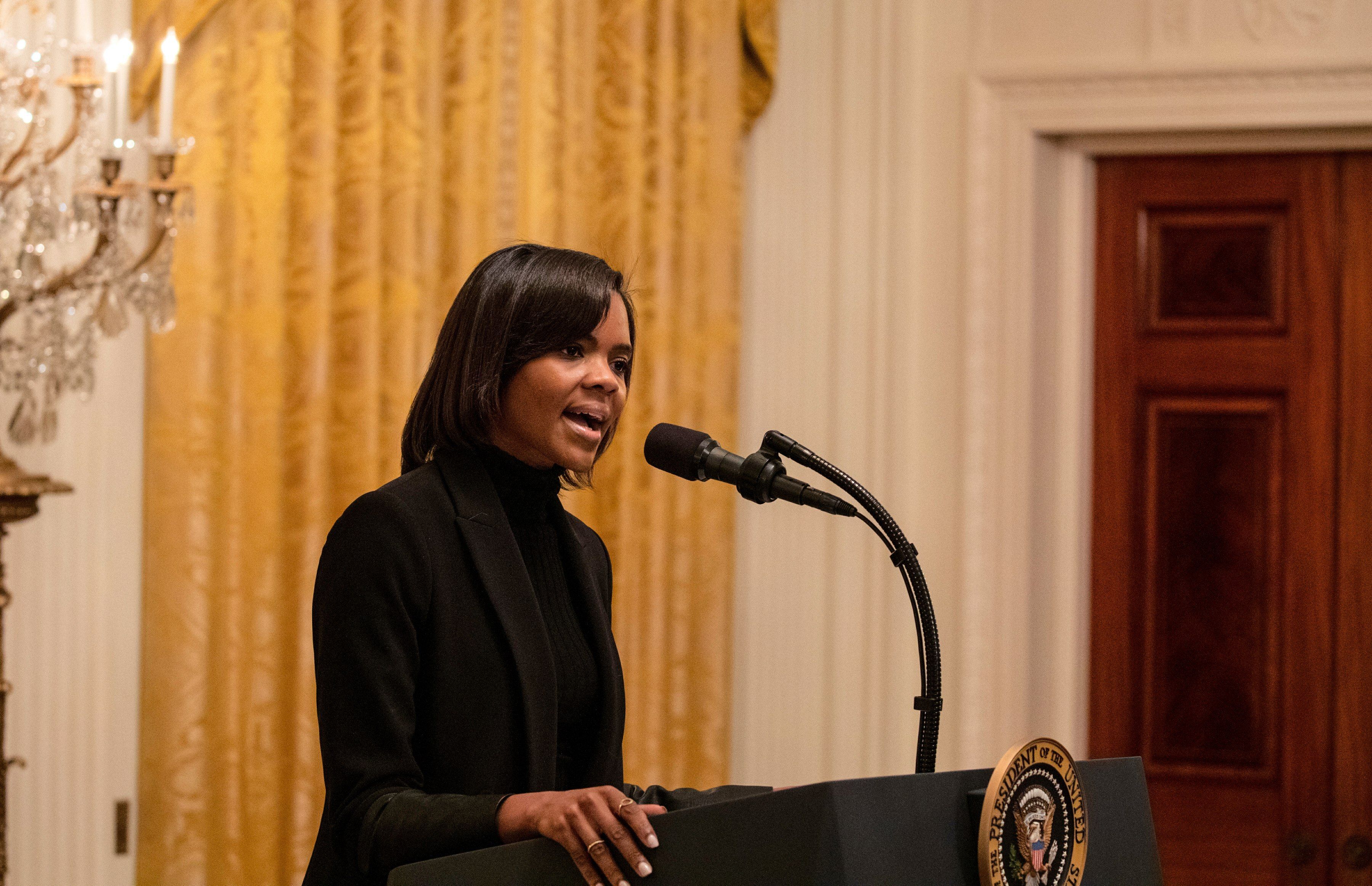 Candace Owens speaking at a Young Black Leadership Summit
