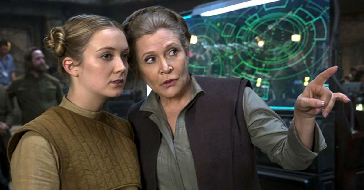 Carrie Fisher and Billie Lourd from Star Wars The Force Awakens