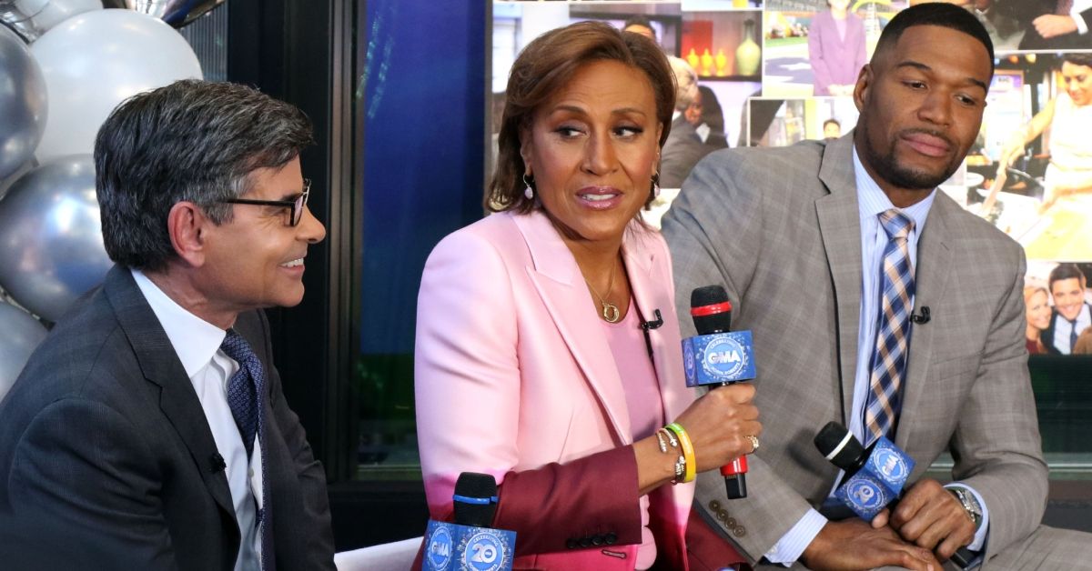 George Stephanopoulos, Robin Roberts y Michael Strahan en GMA