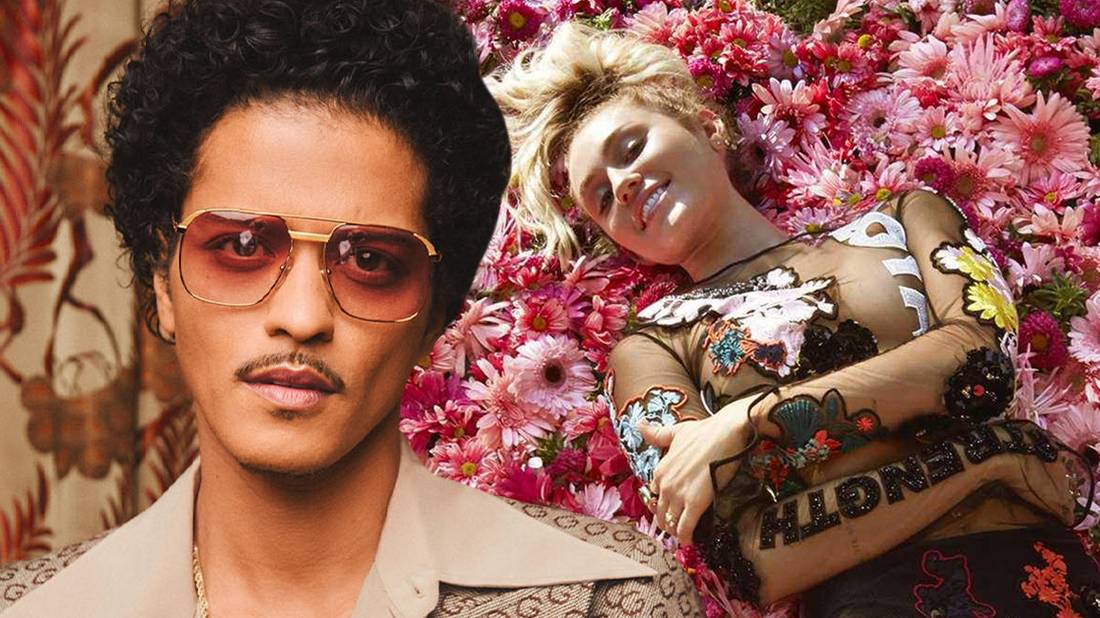 Bruno Mars and Miley Cyrus