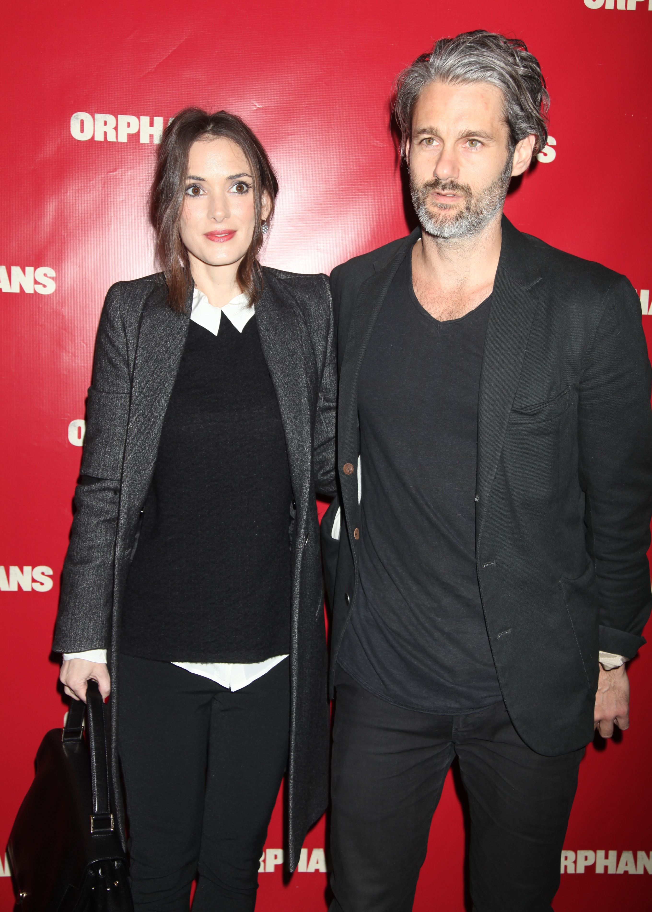 Winona Ryder and Scott Mackinlay Hahn side by side at Broadway event