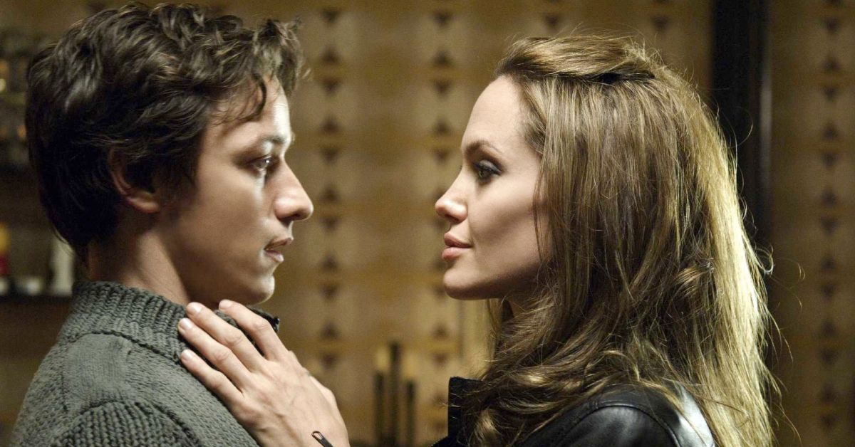 James McAvoy and Angelina Jolie from the movie Wanted