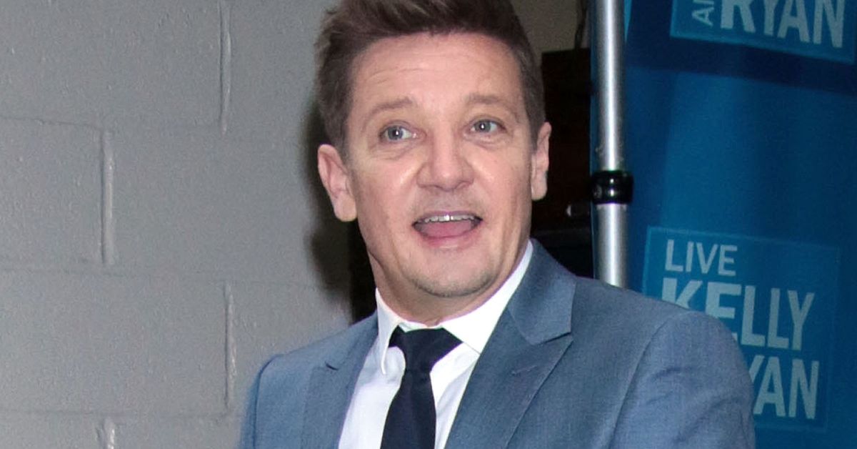 Jeremy Renner with a smile on his face