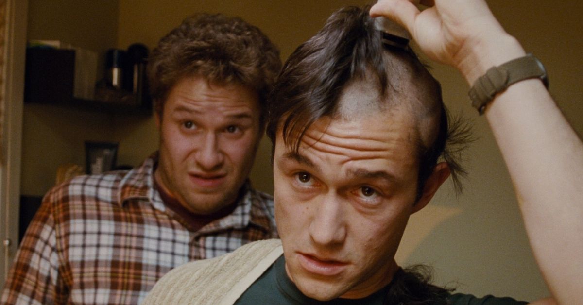 Joseph Gordon-Levitt and Seth Rogen head shaving scene from 50_50