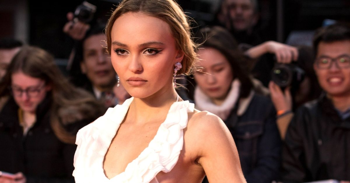 Lily-Rose Depp standing in a crowd