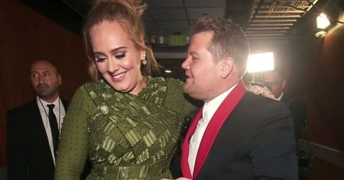 Adele and James Corden