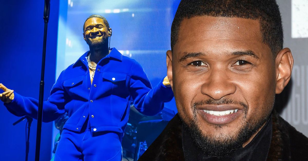 Usher on stage and Usher closeup