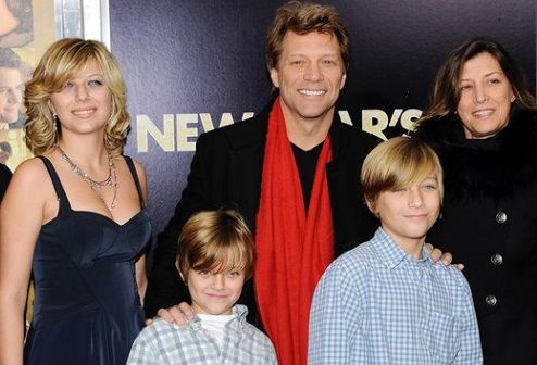 Younger Bon Jovi and family