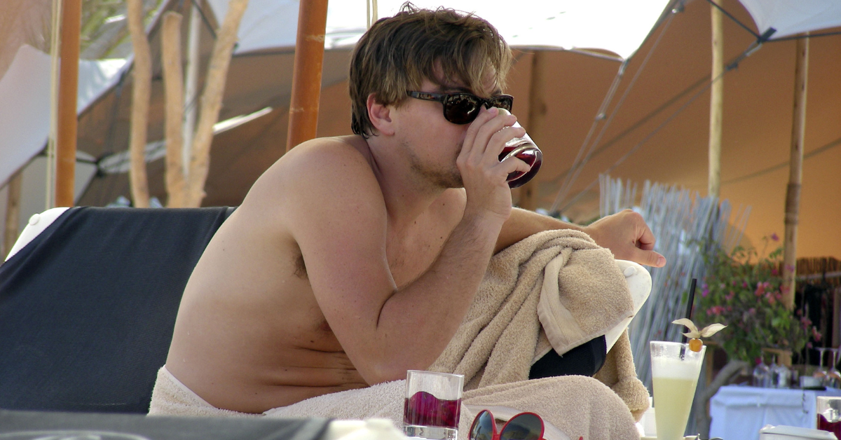 Leonardo DiCaprio in a yacht