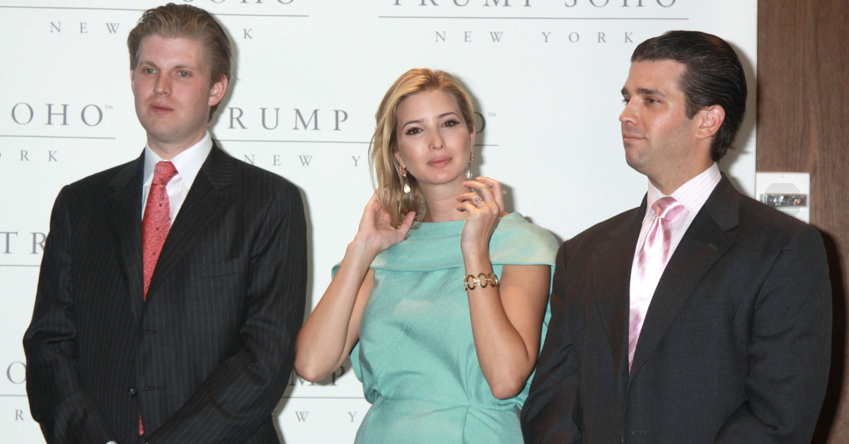 Ivanka Trump with her brothers