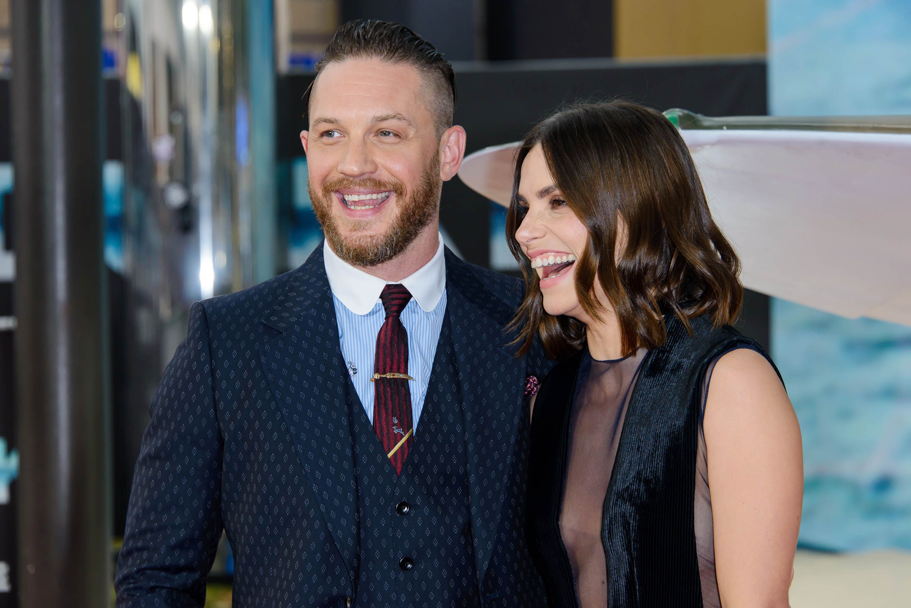 Charlotte Riley and Tom Hardy smiling