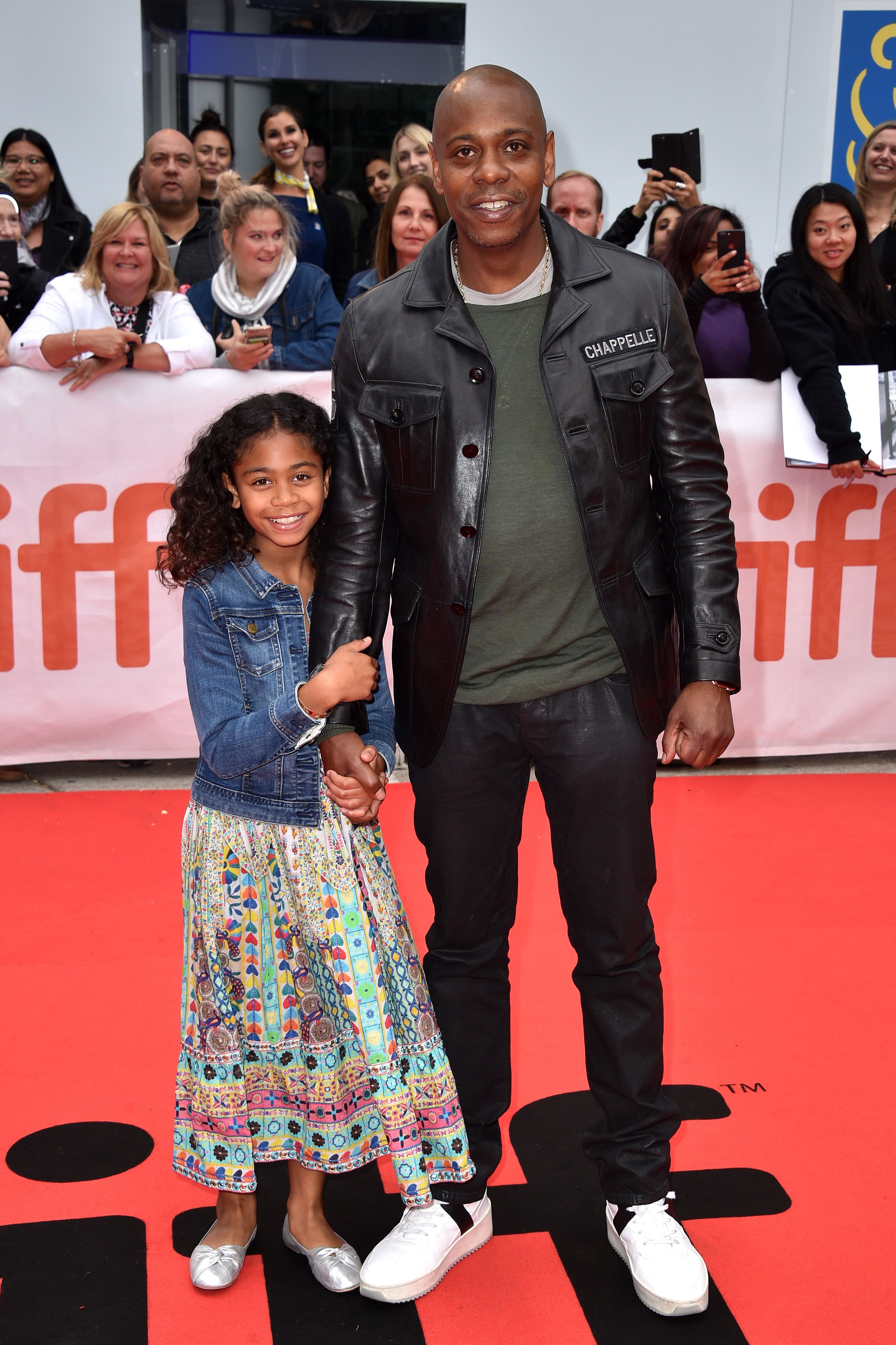 Dave Chappelle and daughter at A Star Is Born premiere