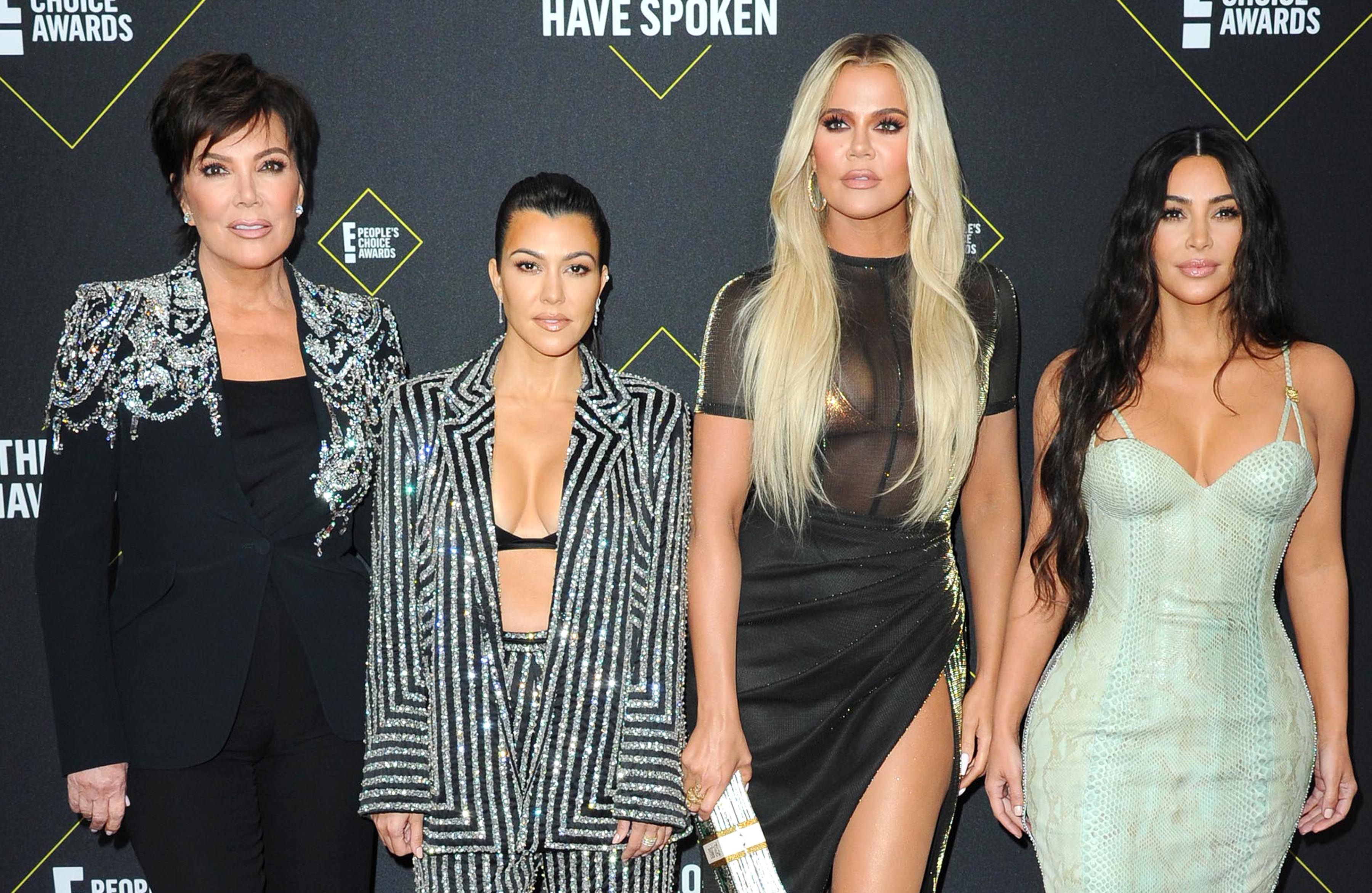 Kris Jenner with daughters Kourtney, Kim, and Khloe Kardashian 