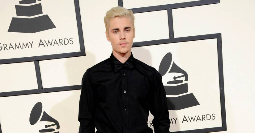 Justin Bieber looking serious