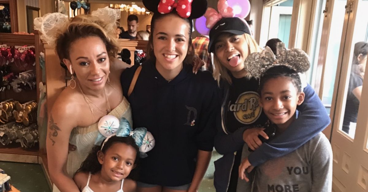 Mel B at Disneyland with her family