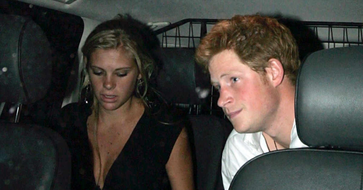 Prince Harry and Chelsy Davy photographed in a vehicle