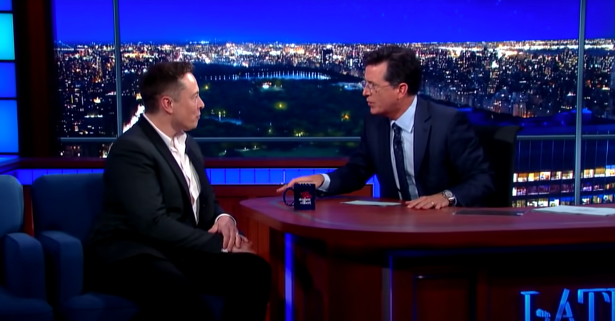 Stephen Colbert And Elon Musk Had Opposite Views About Life On Mars During Their Late Show 