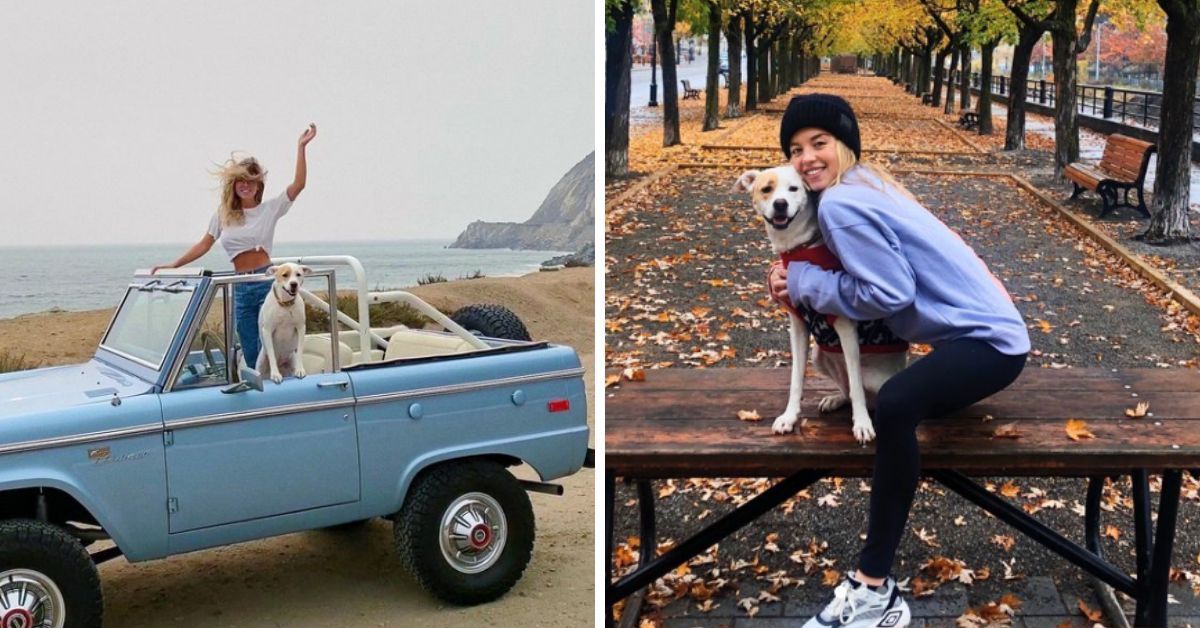 Sydney Sweeney with her dog Tank