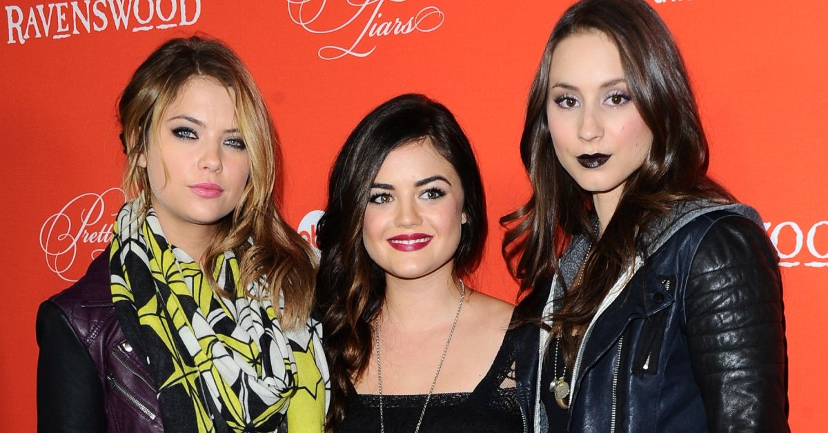 Ashley Benson, Lucy Hale and Troian Bellisario at an event