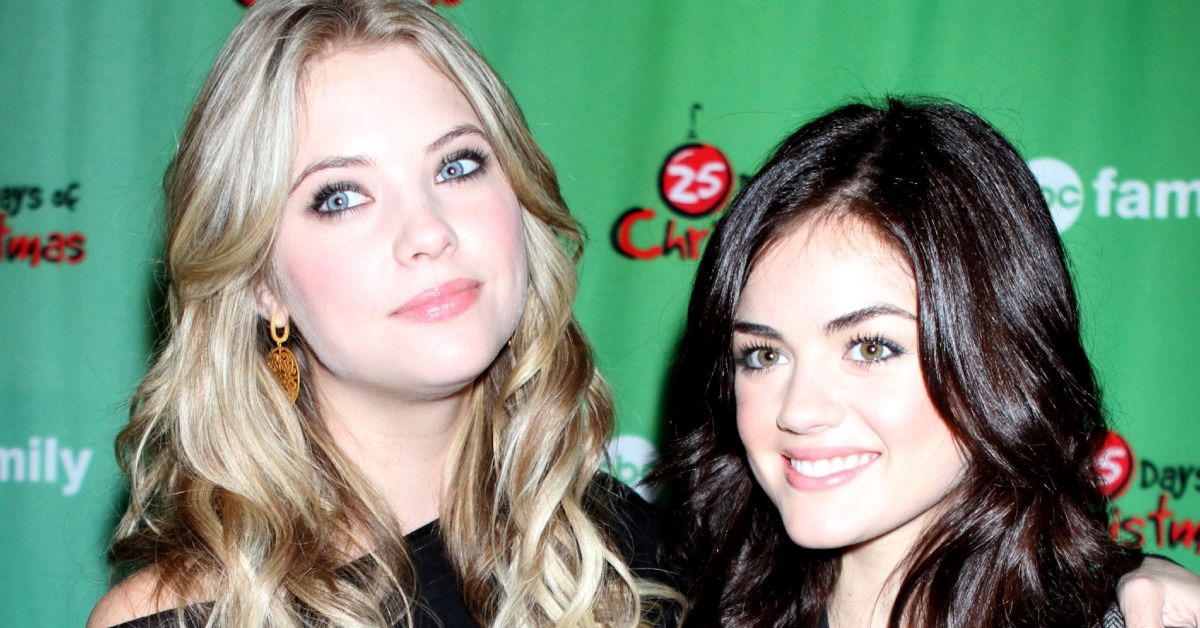 Ashley Benson and Lucy Hale smiling together